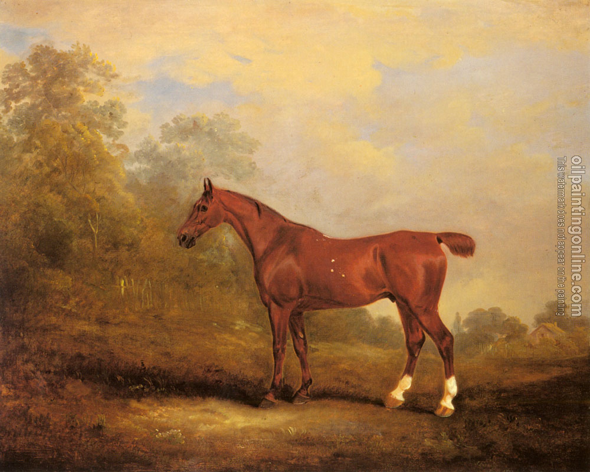 Ferneley, John - Cecil, a favorite Hunter of the Earl of Jersey in a Landscap